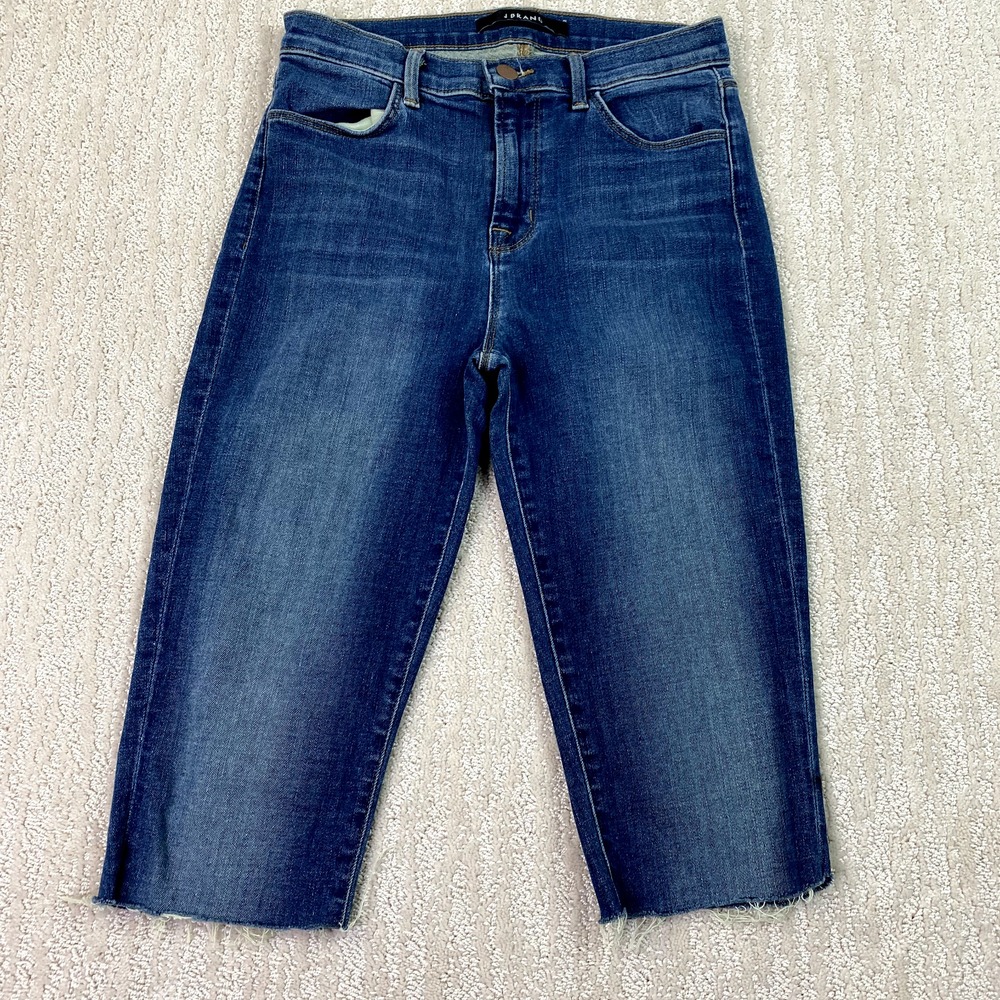 j. brand womens cutoff jeans shorts blue denim maria size 27